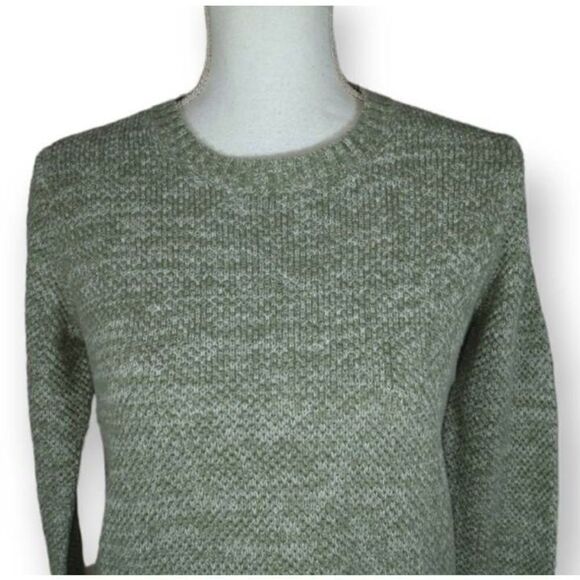 APPLESEEDS PETITES SAGE GREEN & WHITE CREWNECK SWEATER SZ.PS EUC . - Picture 2 of 7
